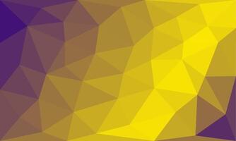 Abstract geometric polygon background. Violet and yellow color gradient transition illustration for digital, greeting, surface, banner, cover, web, advertisement, decoration, idea, brand, commercial vector