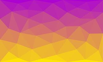 Abstract geometric pattern background. Modern flat polygon shapes with yellow and purple gradient texture vector