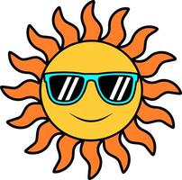 Sun with Sunglasses vector