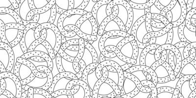 abstract stack of pretzels seamless pattern vector