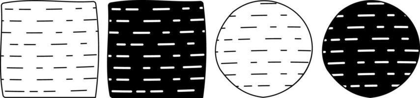 square and circle matza icon set vector