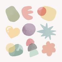 Organic blob shape with irregular form abstract gradient color illustration. Random oval figure with line, asymmetric spot, round amoeba blot. Set of contemporary bubble blotch background vector