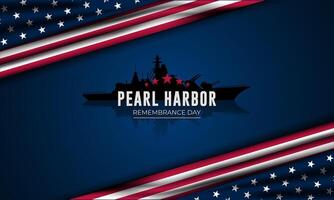 The pearl harbor background with the words pearl harbor vector