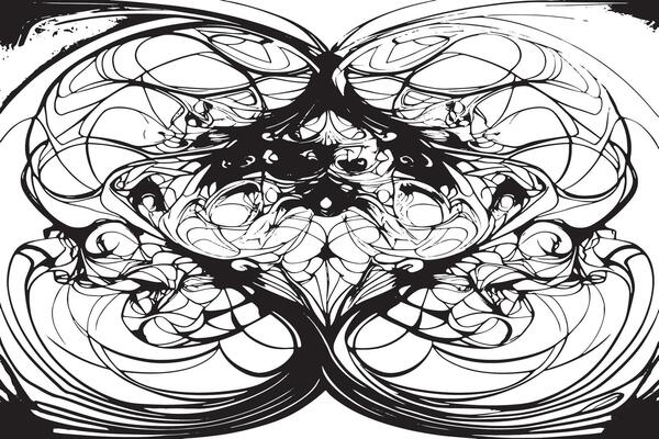 Sophisticated Monochrome Design Black on White