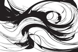 Monochromatic Abstract Design Black on White vector