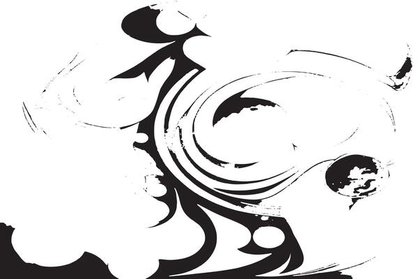 Black Silhouettes on a Pure White Backdrop for Artistic Texture