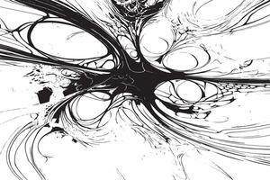 Abstract Black Silhouette on White Monochrome Overlay Texture Design vector