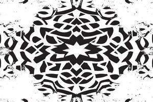 Black Silhouette Overlay with Abstract Texture on White vector
