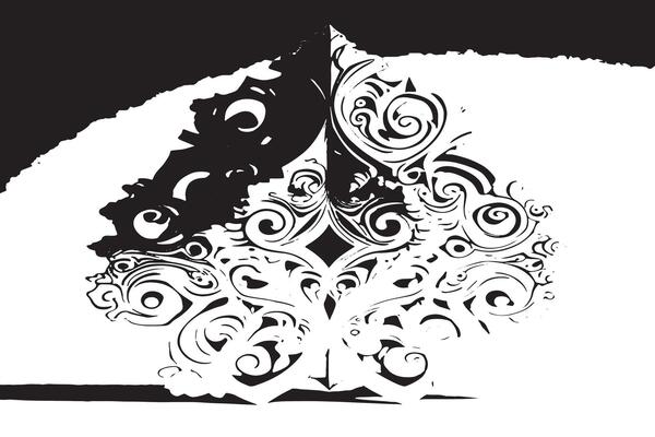 Bold Monochrome Design with Abstract Black Textures