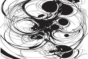 Fine Line Black Abstract Overlay Texture vector