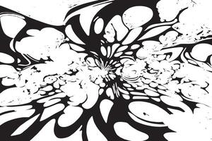 High-Resolution Black Abstract Silhouette Texture on White vector