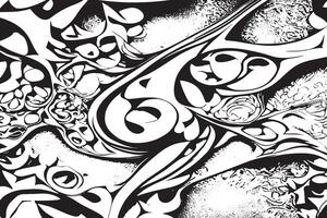 Dynamic Black Abstract Forms for Overlay on White vector