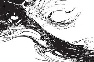 Black Ink Style Abstract Texture on White for Modern Designs vector