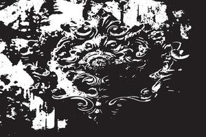 Dark Grunge Texture with Distressed Details in Black and White for Visual Effects vector