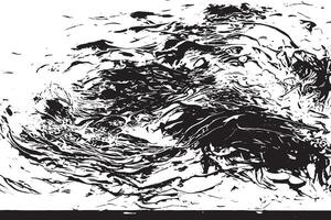 High-Quality Black Abstract Texture on White for Overlay Designs vector