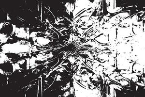 Rough Black Overlay Texture with Distressed Monochrome Grunge Patterns vector