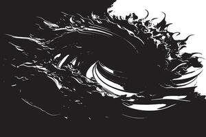 Dynamic Black Texture on White Canvas for Unique Overlay Artworks vector