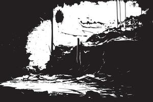 Overlay Texture in Black and White with a Grunge Distressed Aesthetic vector