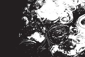 Weathered Grunge Black and White Overlay with Rough Abstract Texture vector