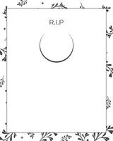 black and white frame with ornament for funeral vector