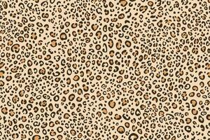 Classic Leopard Print in Warm Earth Tones. Seamless Pattern. vector