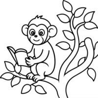 Cute Small Monkey with Soft Fur and a Cheerful Expression - Adorable Illustration. vector