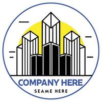 A logo for a company here vector