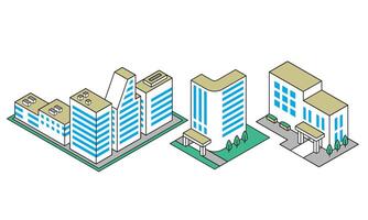 City building isometric composition. Suitable for design element of modern city architecture. vector