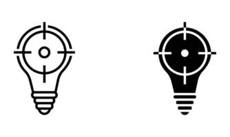 lightbulb with target vector