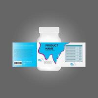 Milk label product design with a label and a label vector