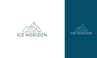 Abstract Geometric Ice Mountain Range Logo Design for Ice Horizon Brand vector