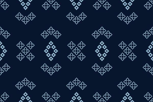 Blue color pattern design pixel blue background fabric ethnic pattern ethinc motif art pixel.