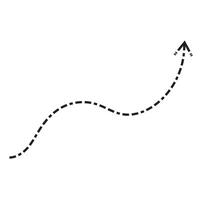 Flowing dotted arrows represent strategic planning and progress. vector