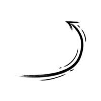 Hand Drawn Dynamic Looping Arrow Brushstroke vector