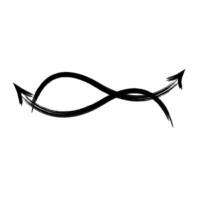 Curved Hand Drawn Arrow for Creative Design Use, great for screen printing t-shirts, jackets etc vector