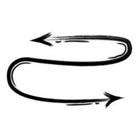 An arrow with energetic loops, reflecting purpose within disorder vector