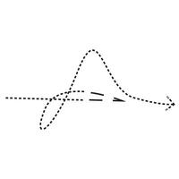 The dotted line arrow points upwards, symbolizing growth and achievement as well as the letter A vector