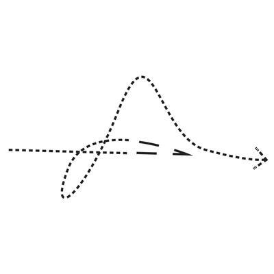 The dotted line arrow points upwards, symbolizing growth and achievement as well as the letter A