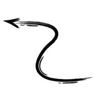 A touch of grace Arrow brushstrokes that end in a bold point vector