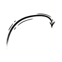 Artistic Black Arrow with a Loop Twist vector