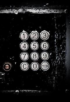 old nipped intercom buttons photo