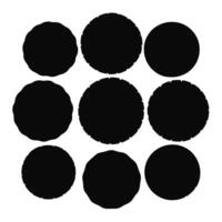 a set of black ink splatters and dots vector