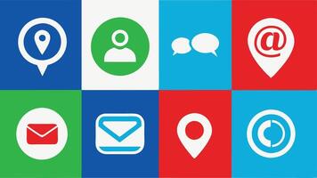 a set of icons with different colors and shapes vector