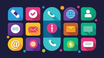 flat design app icons vector