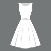 the dress is a simple, white and black drawing vector