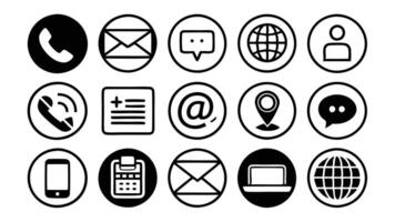 a set of icons that include a phone, a globe, a globe, a globe, a vector