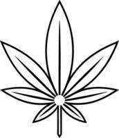 a marijuana leaf outline on a white background vector