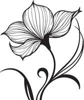 a flower with swirls and leaves vector