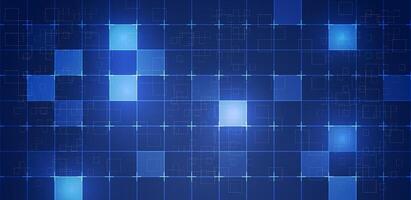 Digital grid hi technology and digital data transfer smart square background overlay vector