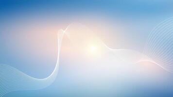 White background gradient abstract. Wavy line minimalism illustration vector
